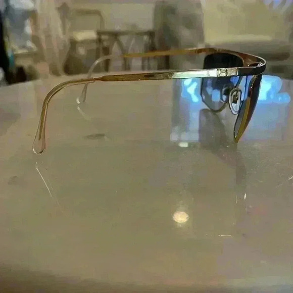 Vintage Laura Biagiotti Oversized Black & Gold 1980 Sunglasses T/36-95 RARE - Picture 8 of 8